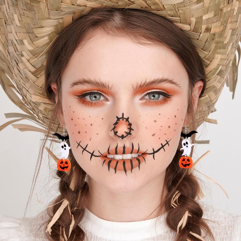 DAYANEY Christmas Earrings for Women Spooky Ghost Earrings Studs Cute Ghostface Merch Matching Nightmare Movie Before Chrsitmas Sweater Boogcy Stuff as Christmas Stocking Stuffers Xmas Jewelry - Image 2